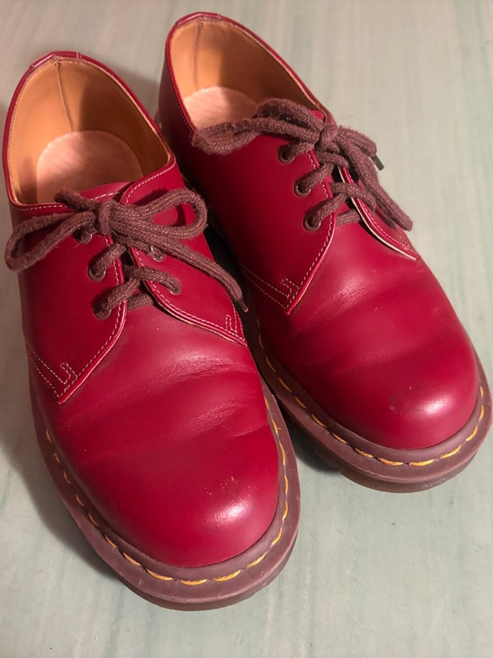 Vintage Womens Dr. Doc Martens 1461 Oxblood Oxford Shoe UK 5 US Size 7 England - Picture 2 of 10